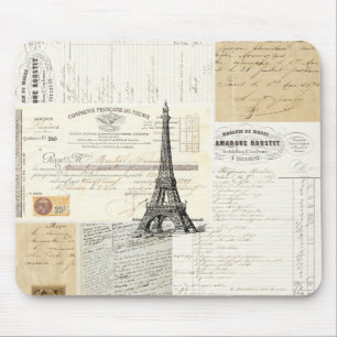 Vintage französische Eintagsfliegen Mousepad Paris
