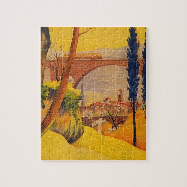 Vintage Französische Eisenbahn - Illustration (Vertikal)