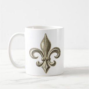 Vintage Französische Fleur de Lis Kaffeetasse