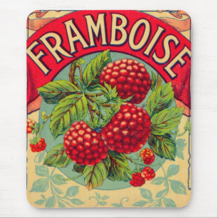 Vintage-Französische Framboise (Himbeere) Mousepad
