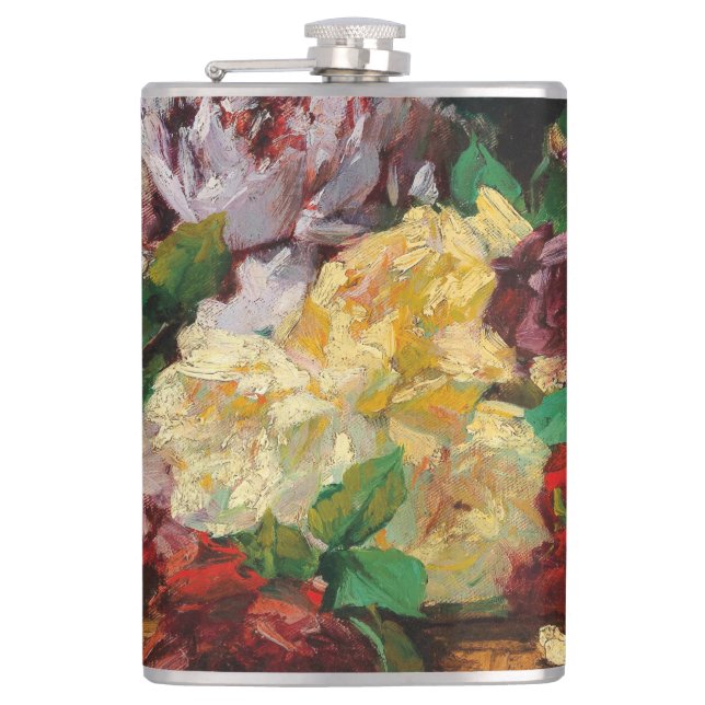 Vintage französische Georges Jeannin-Rose Flachmann (Vorderseite)
