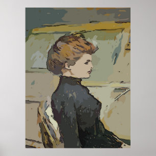 Vintage französische Girl Poster