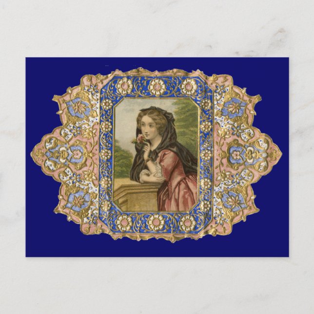 Vintage französische Illustration Postkarte (Vorderseite)