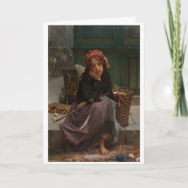 Vintage französische Kunst Dankeskarte