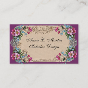 Vintage französische Länderkarten Visitenkarte