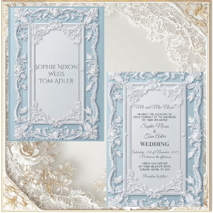 Vintage Französische Landhaus Shabby Chic Blaue Ho Einladung