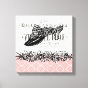 Vintage französische Leinwand