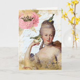 Vintage französische Marie Antoinette shabby Karte