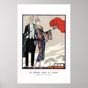 Vintage französische Modekunst Poster