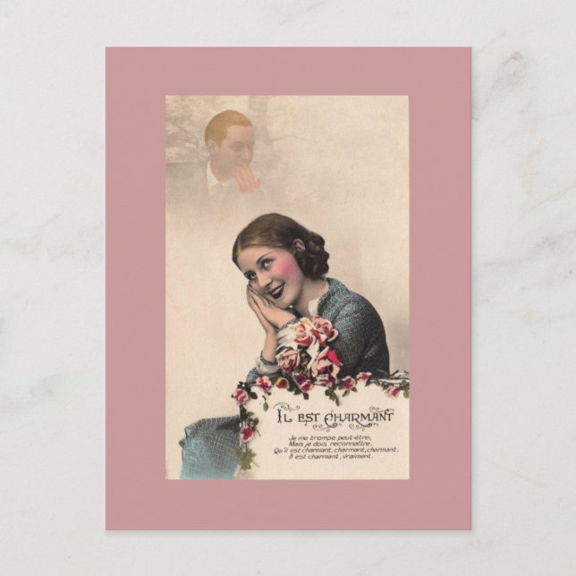 Vintage französische Postkarte (Vorderseite)