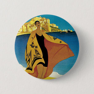 Vintage französische Reise Button