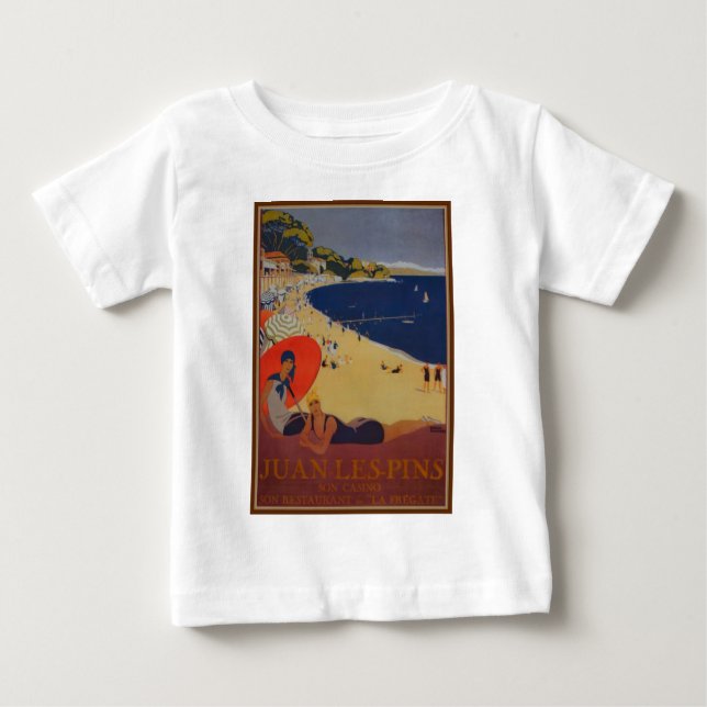 Vintage französische Reisewerbung Baby T-shirt (Vorderseite)