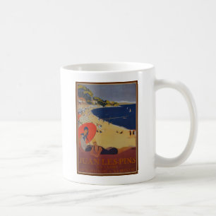 Vintage französische Reisewerbung Kaffeetasse