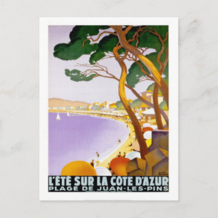 Vintage Französische Riviera, Frankreich - Postkarte