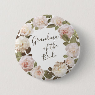 Vintage französische Rose Oma des Bride Button