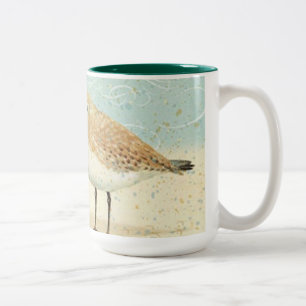 Vintage Französische Sandpiper Zweifarbige Tasse