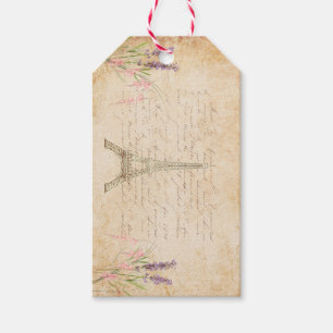 Vintage französische Schrift Geschenkanhänger