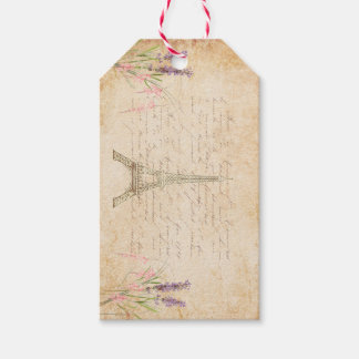 Vintage französische Schrift Geschenkanhänger