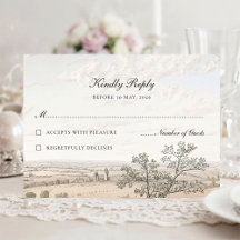 Vintage französische Toile-Landschaft Hochzeit