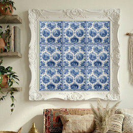 Vintage-Französische-Toile-Landschaftsidylle Fliese