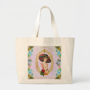 Vintage französische Totentasche Jumbo Stoffbeutel
