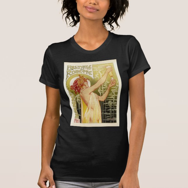 Vintage französische Wermut-Anzeige T-Shirt (Vorderseite)