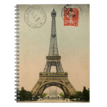 Vintage französischer Chic Eiffelturm Paris Postka