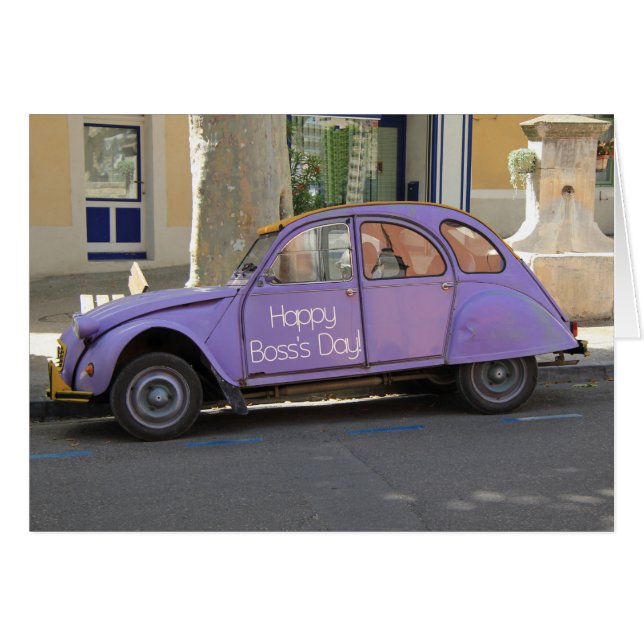 Vintage-Französisches-Auto-Chefetag (Vorderseite (Horizontal))