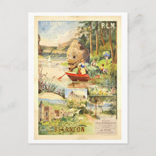 Vintage französisches Reiseposter Besançon Postkarte