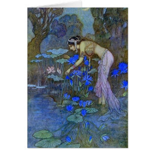 Vintage - Frau am Teich,