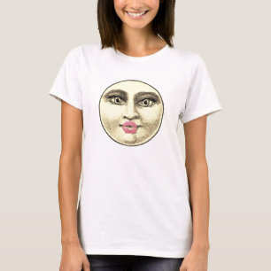 Vintage Frau auf dem Mond, ein einzigartiges, skur T-Shirt