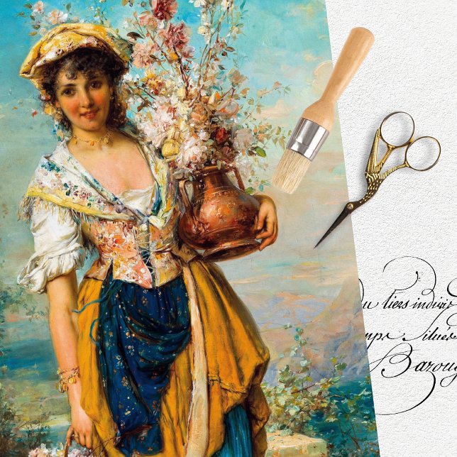 Vintage Frau Belle Epoque Tissue Paper Seidenpapier (Von Creator hochgeladen)