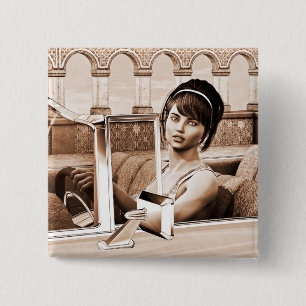 Vintage Frau Button