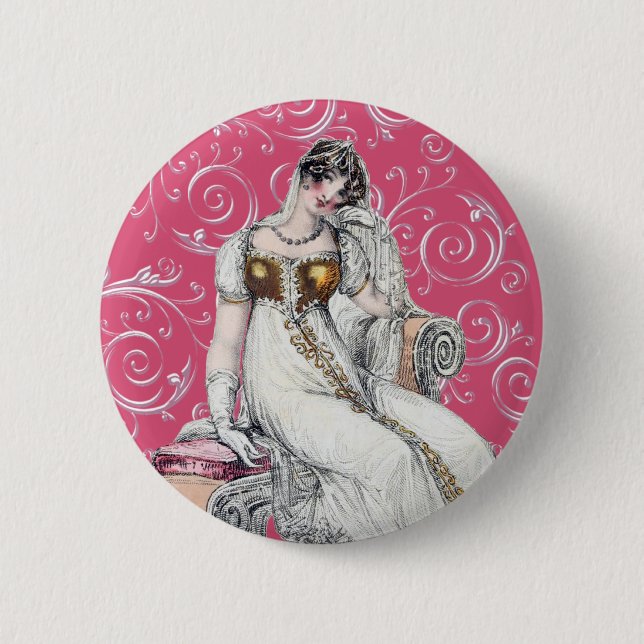 Vintage Frau Button (Vorderseite)
