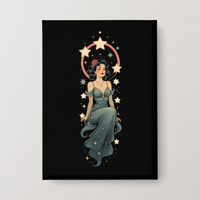 VINTAGE FRAU BUTTON (Vorderseite)