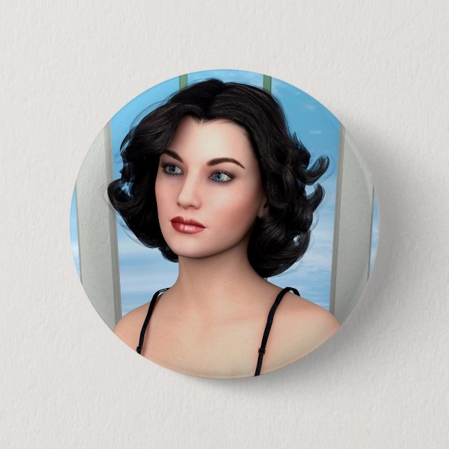 Vintage Frau Button (Vorderseite)
