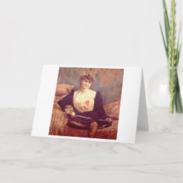Vintage Frau Fencer! Vintage Fixierungsnotienkkart Karte