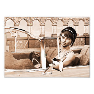Vintage Frau Fotodruck