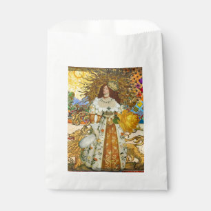 Vintage Frau Goldene Sonne: Löwe Sternzeichen Coll Geschenktütchen