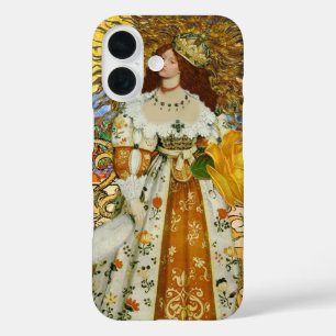 Vintage Frau Goldene Sonne: Löwe Sternzeichen Coll iPhone 16 Hülle
