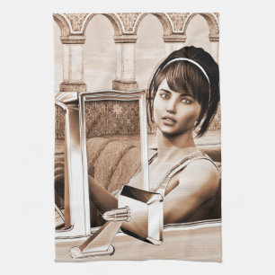Vintage Frau Handtuch