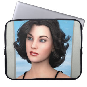 Vintage Frau Laptopschutzhülle