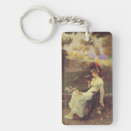 Vintage Frau lesenV2 Schlüsselanhänger