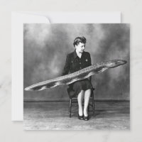 Vintage Frau mit Aal