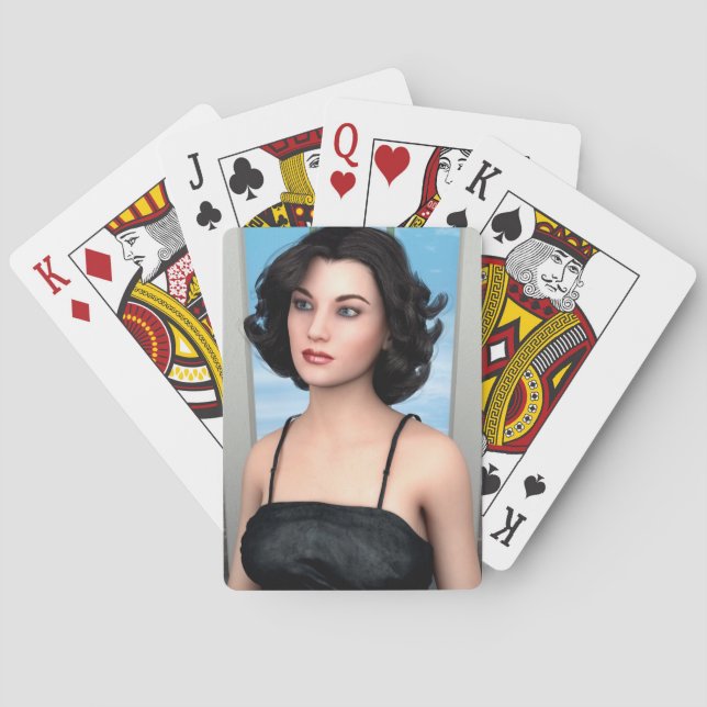 Vintage Frau Spielkarten (Rückseite)