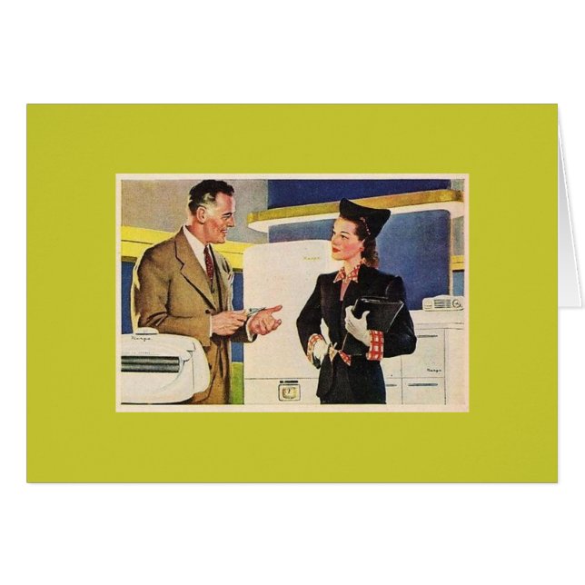 Vintage Frau und Mann (Vorderseite (Horizontal))