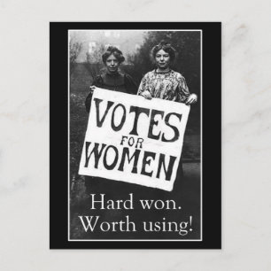 Vintage Frauen - Abstimmung Postkarte