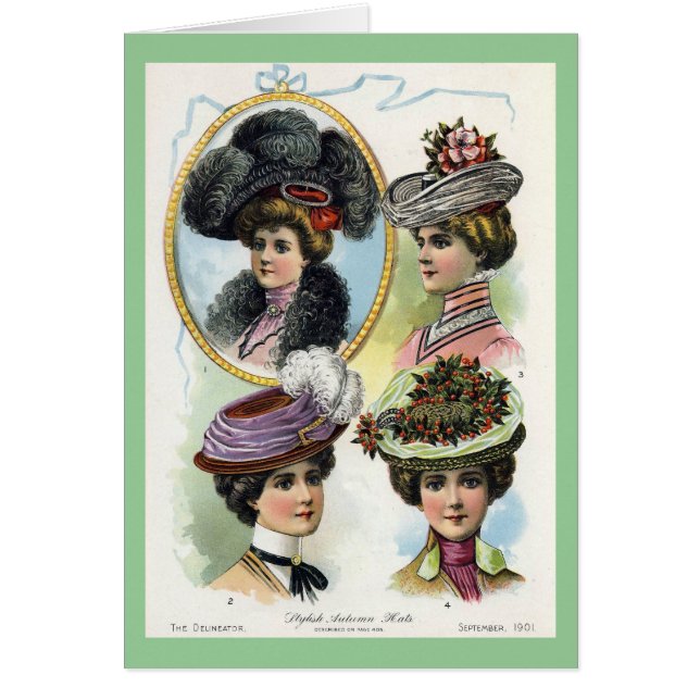 Vintage Frauen, die Hüte tragen (Vorne)