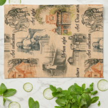 Vintage Frauen im Stadtrat Zeichnend