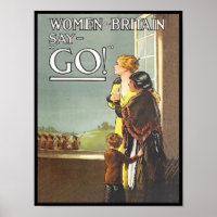 Vintage Frauen in Großbritannien sagen "Go Recruit